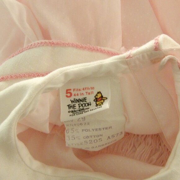 Girls Pink Smoked Dress Size 5 Vintage Winnie the Pooh - Picture 5 of 5